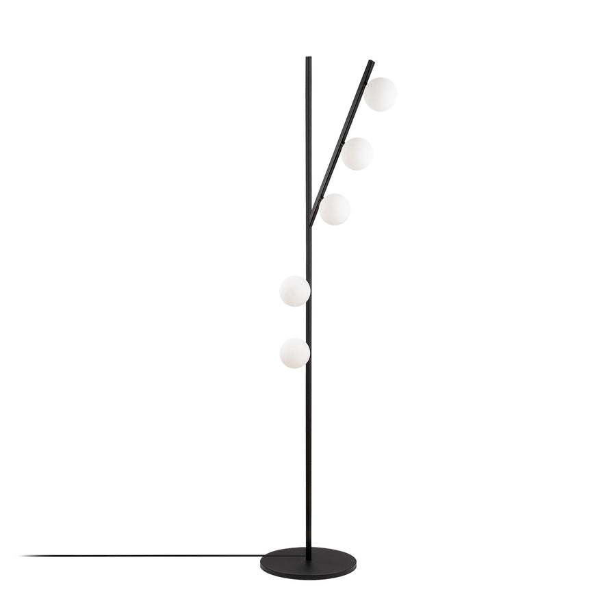 Camli Besli Metal Lambader - Siyah