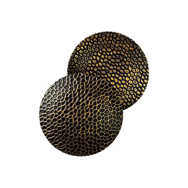 Dokulu Oval Aplik - Siyah