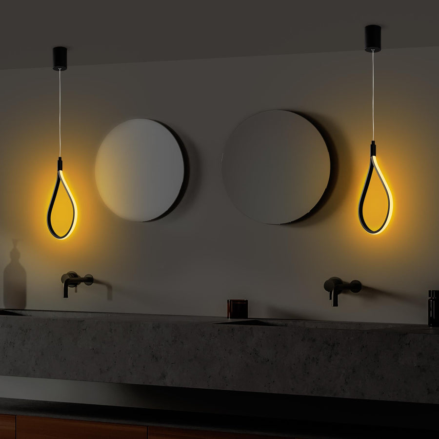 Damla Metal LED Tekli Sarkıt - Siyah