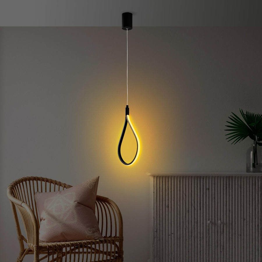 Damla Metal LED Tekli Sarkıt - Siyah