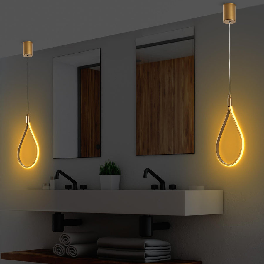Damla Metal LED Tekli Sarkıt - Altın
