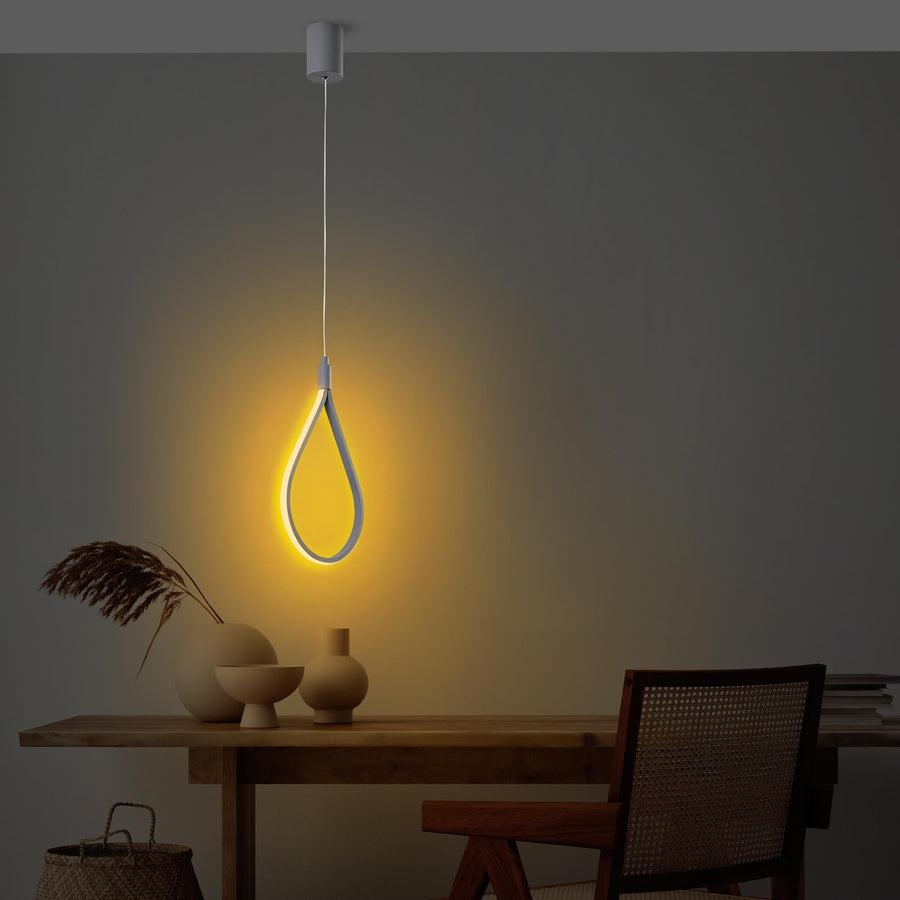 Damla Metal LED Tekli Sarkıt - Beyaz