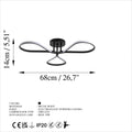 Yonca Metal LED Plafonyer - Siyah