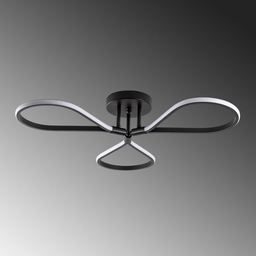 Yonca Metal LED Plafonyer - Siyah