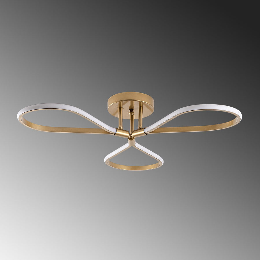 Yonca Metal LED Plafonyer - Altın