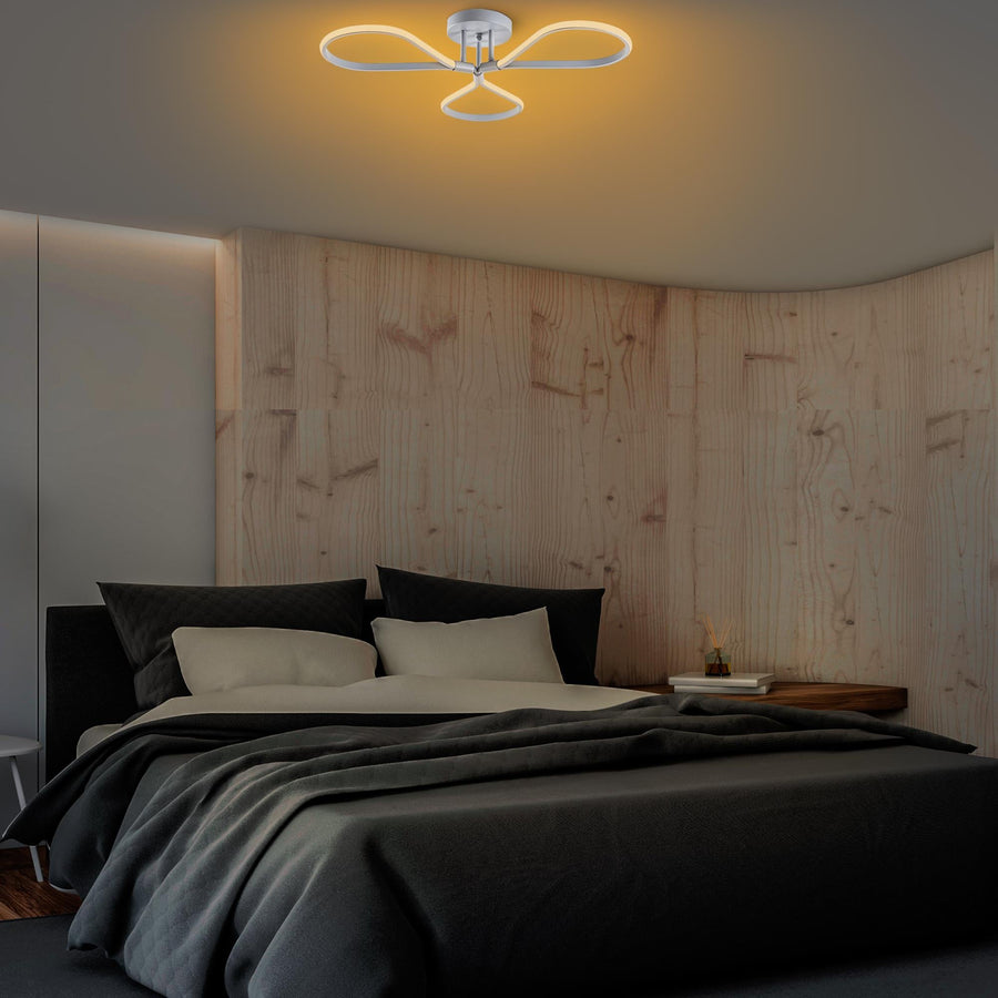 Yonca Metal LED Plafonyer - Beyaz