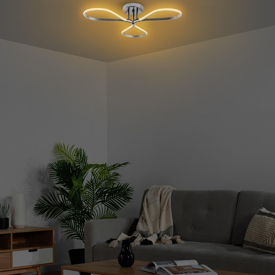 Yonca Metal LED Plafonyer - Gümüş