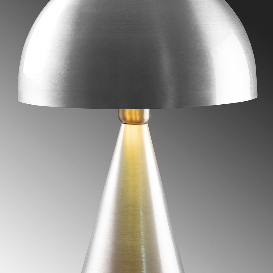 Dome Başlık Modern Metal Masa Lambası - Gumus