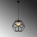 Geometrik Kafes Tekli Metal Sarkıt - Siyah