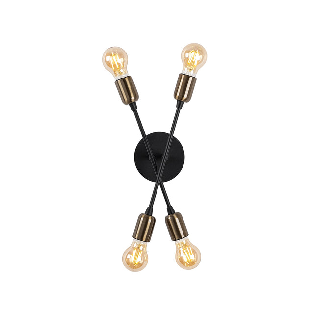 Sputnik 4'lü Metal Aplik - Siyah