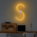 S Form LED Tekli Aplik Metal - Beyaz