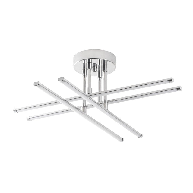 Çubuk Çapraz Metal Plafonyer - Gümüş