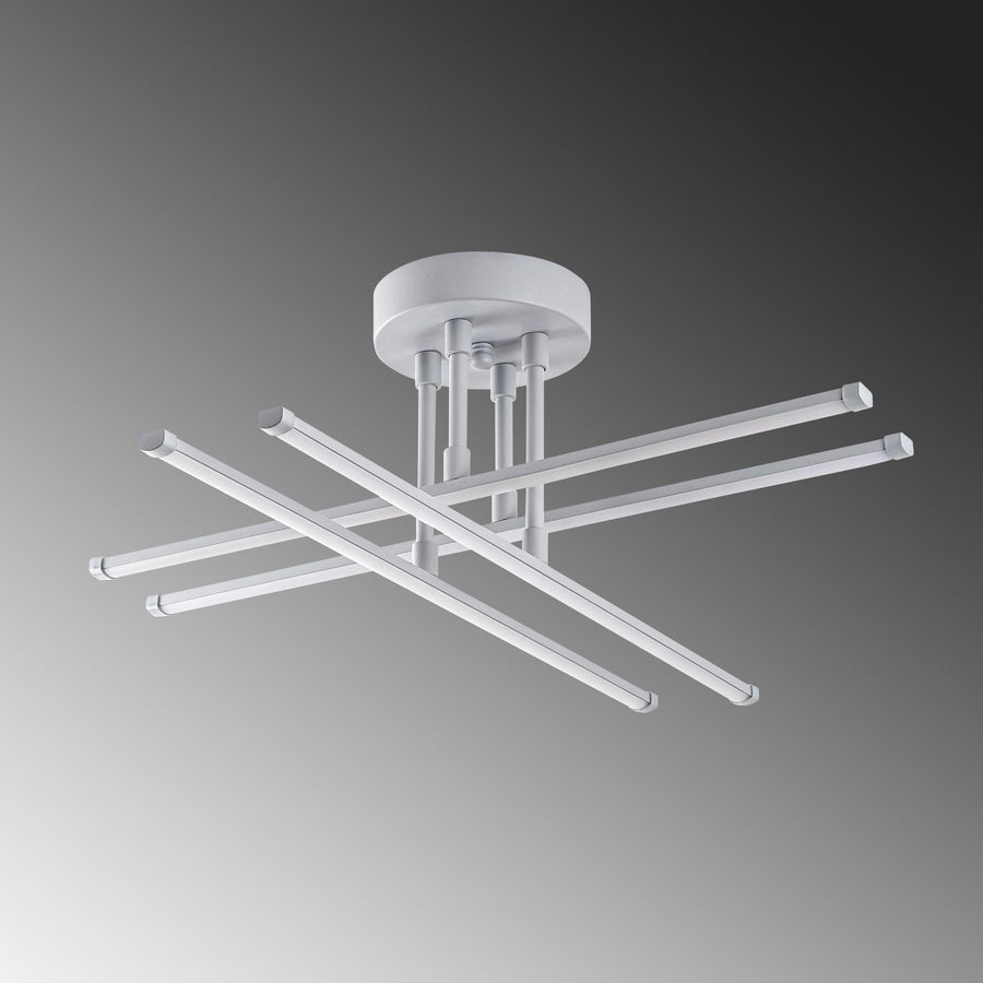 Çubuk Çapraz Metal Plafonyer - Gri