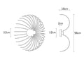Spiral Tel Tekli Aplik Metal - Siyah