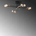 Sputnik 8li Metal Plafonyer - Siyah