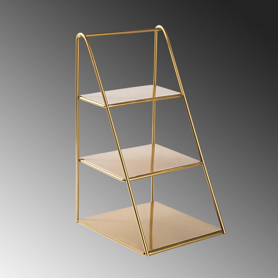 Altin Metal 3 Katli Taki ve Duzenleme Standi - Altin