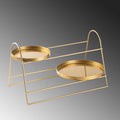 Altin Metal 2 Tepsi Katli Banyo Duzenleyici Standi - Altin