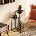 Siyah Metal Saksılık 3'lü Set - Siyah