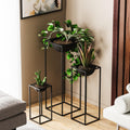 Siyah Metal Saksılık 3'lü Set - Siyah