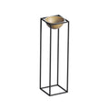 Siyah-Altın Metal Saksılık Stand - Siyah