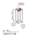 Siyah-Bakır Metal Saksılık Stand Kısa - Siyah