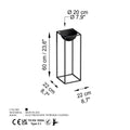 Siyah Metal Saksılık Stand Kısa - Siyah