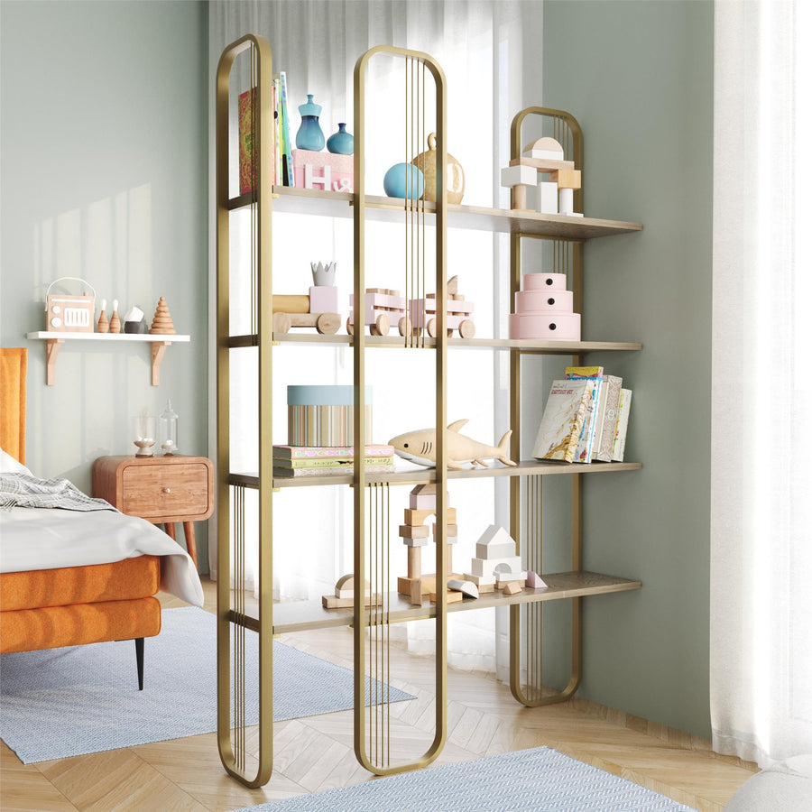 Altin Metal Ahsap Buyuk Raf Unitesi - Altin