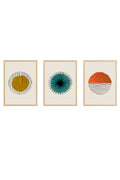 Geometrik Desenli Modern Tablo Seti - 3’lü Set | huhu12
