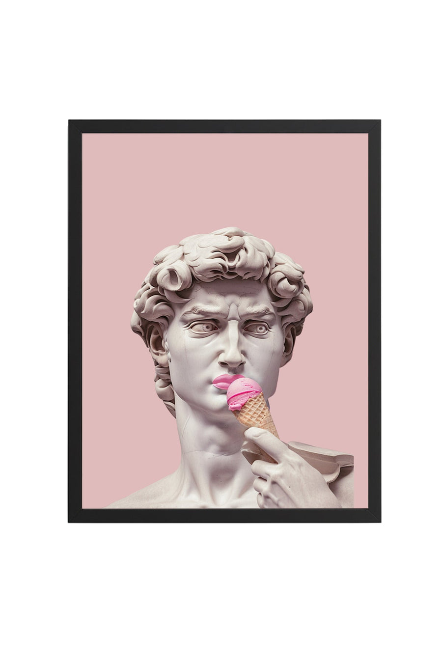 Doğal Ahşap Çerçeveli Minimal Beyaz Tablo - Sanat | huhu1761