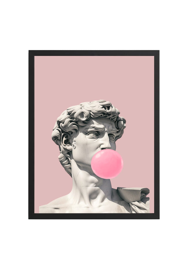 Doğal Ahşap Çerçeveli Figüratif Tablo - Pembe ve Klasik Sanat | huhu1765