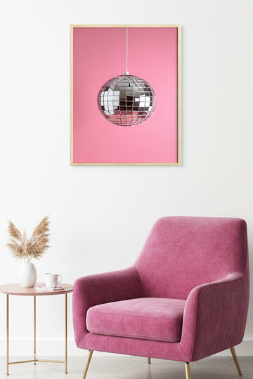 Doğal Ahşap Çerçeveli Aynalı Geometrik Tablo - Disco | huhu1865