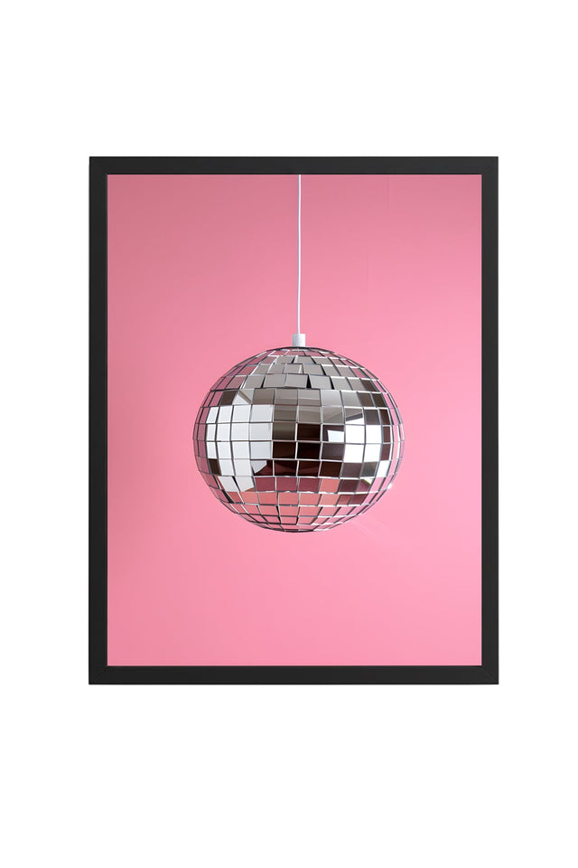 Doğal Ahşap Çerçeveli Aynalı Geometrik Tablo - Disco | huhu1865
