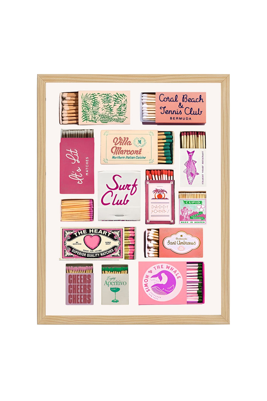 Doğal Ahşap Çerçeveli Retro Tablo - Vintage ve Klasik Dekoratif Baskı | huhu2086