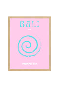 Doğal Ahşap Çerçeveli Pastel Soyut Tablo - Tropikal Spiral Desen | huhu2207