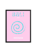 Doğal Ahşap Çerçeveli Pastel Soyut Tablo - Tropikal Spiral Desen | huhu2207