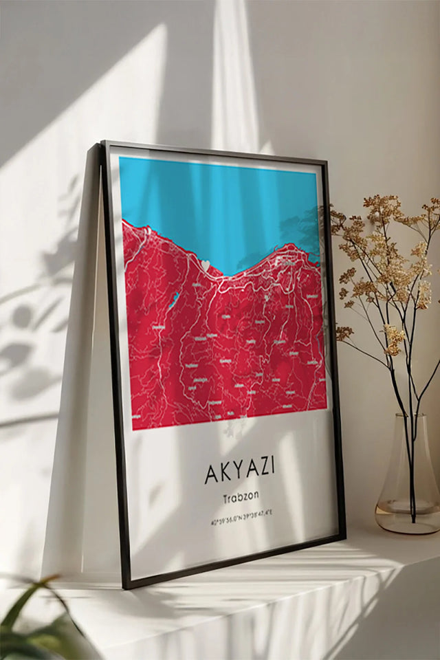 Ahşap Siyah Çerçeveli Trabzon Taraftar Tablosu,Akyazı Stadı Konumu,Hediyelik Taraftar Tablo | Huhu230