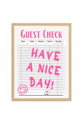 Doğal Ahşap Çerçeveli Retro Tablo - Have A Nice Day Mesajı | huhu2386