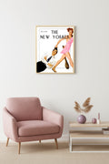 Doğal Ahşap Çerçeveli Retro Tablo - Vintage Pop Art Stil | huhu2393