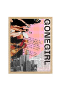 Doğal Ahşap Çerçeveli Tablo - Retro Pop Art Moda Collage | huhu2429