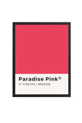 Doğal Ahşap Çerçeveli Retro Tablo - Pastel Pembe | huhu2465