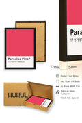 Doğal Ahşap Çerçeveli Retro Tablo - Pastel Pembe | huhu2465