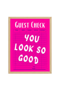 Doğal Ahşap Çerçeveli Retro Pop Art Tablo - You Look So Good Yazı | huhu2537