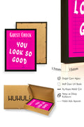 Doğal Ahşap Çerçeveli Retro Pop Art Tablo - You Look So Good Yazı | huhu2537