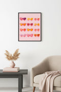 Doğal Ahşap Çerçeveli Retro Pop Art Gözlük - Pastel ve Canlı Tonlar | huhu2543