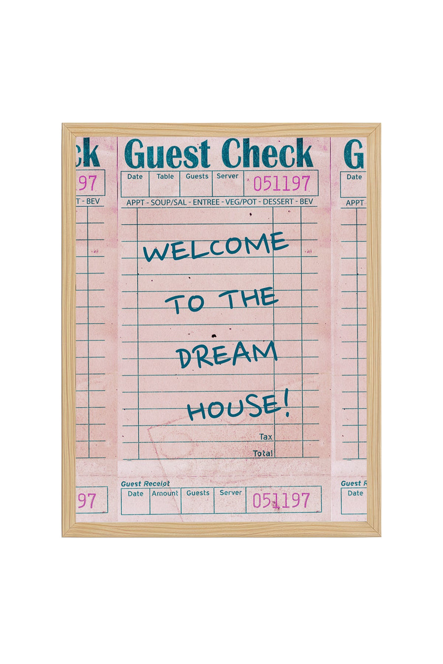 Doğal Ahşap Çerçeveli Retro Tablo - Dream House Temalı Hoş Geldiniz | huhu2556