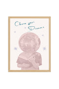 Doğal Ahşap Çerçeveli Retro Disco Hayal Tablo - Chase Your Dreams | huhu2559