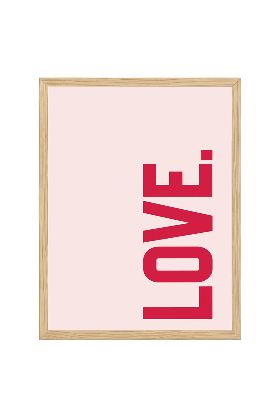 Doğal Ahşap Çerçeveli Retro Tablo - Love Pop Art | huhu2659