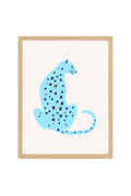 Doğal Ahşap Çerçeveli Retro Kedi Tablo - Soyut Desenli Canlı Hayvan | huhu2700