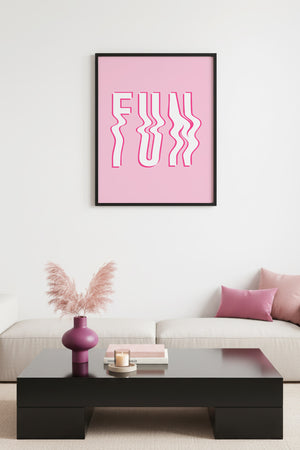 Doğal Ahşap Çerçeveli Retro Funky Tablo - Groovy Yazı Sanatı | huhu2710