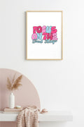 Doğal Ahşap Çerçeveli Pop Art Tablo - Focus On The Good Things Retro Desen | huhu2716